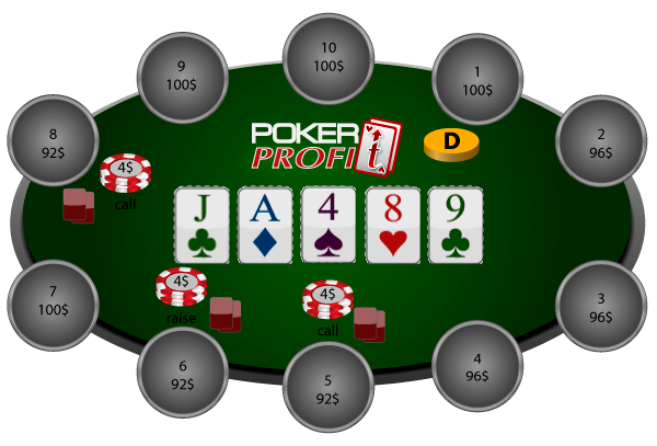 Покерный стол на ривере