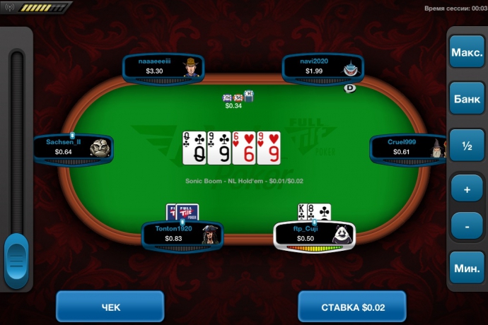 Играйте в Rush Poker на своих телефонах и планшетах где хотите и когда захотите.