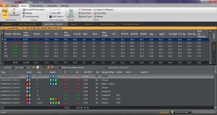 Интерфейс HoldemManager 2