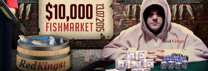 Турнир 10,000$ FishMarket в руме RedKings Poker