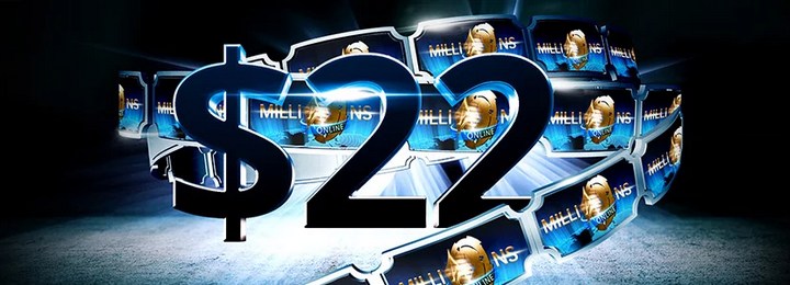 Приветственный бонус $22 от рума Party poker