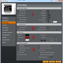 Окно настройки параметров Holdem Manager